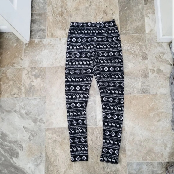 Pink Rose Pants - Pink Rose Holiday Full Length Leggings